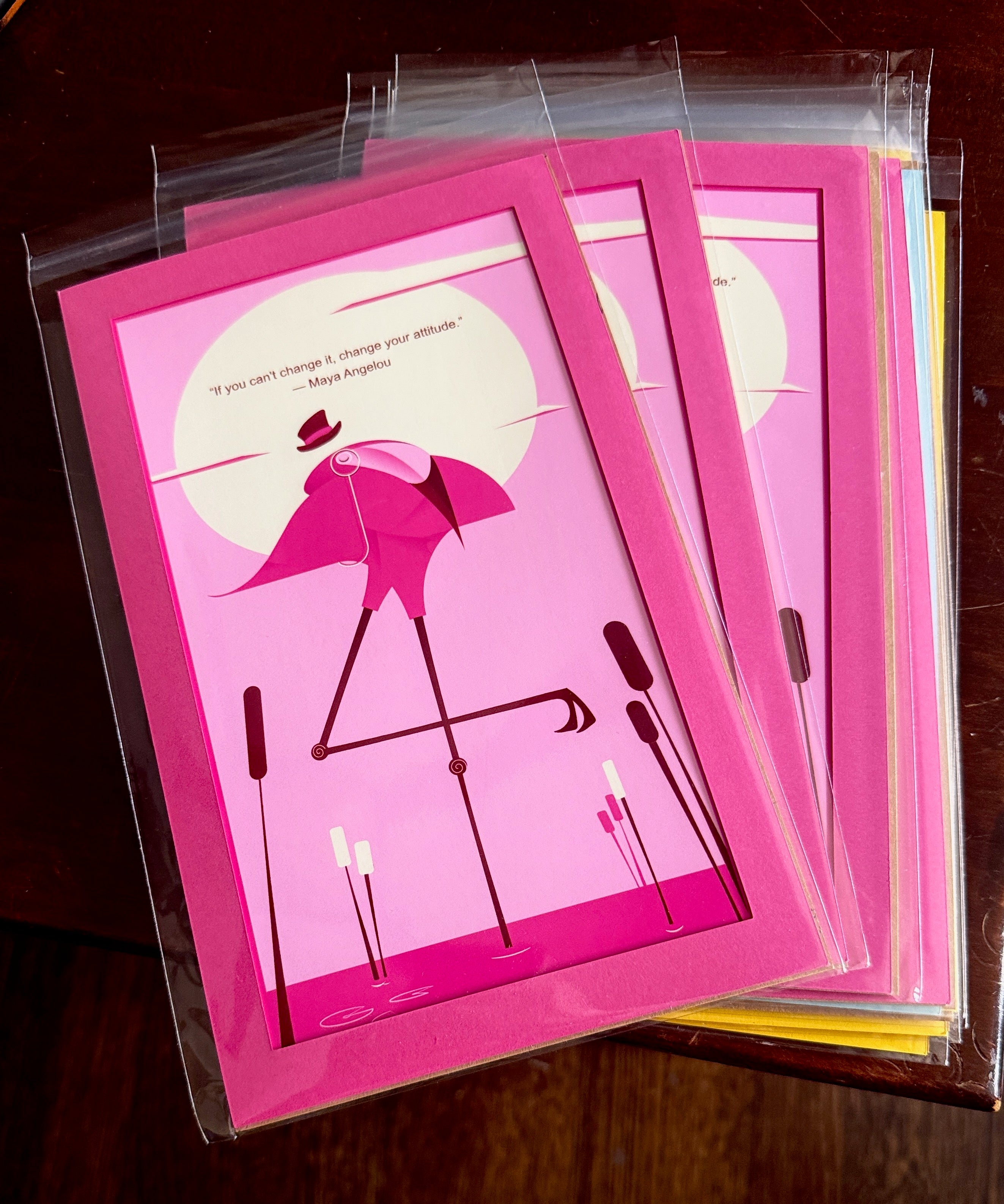 Motivational Flamingo Print 8x10ish