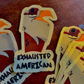 Exhausted American Eagle (foil sticker)
