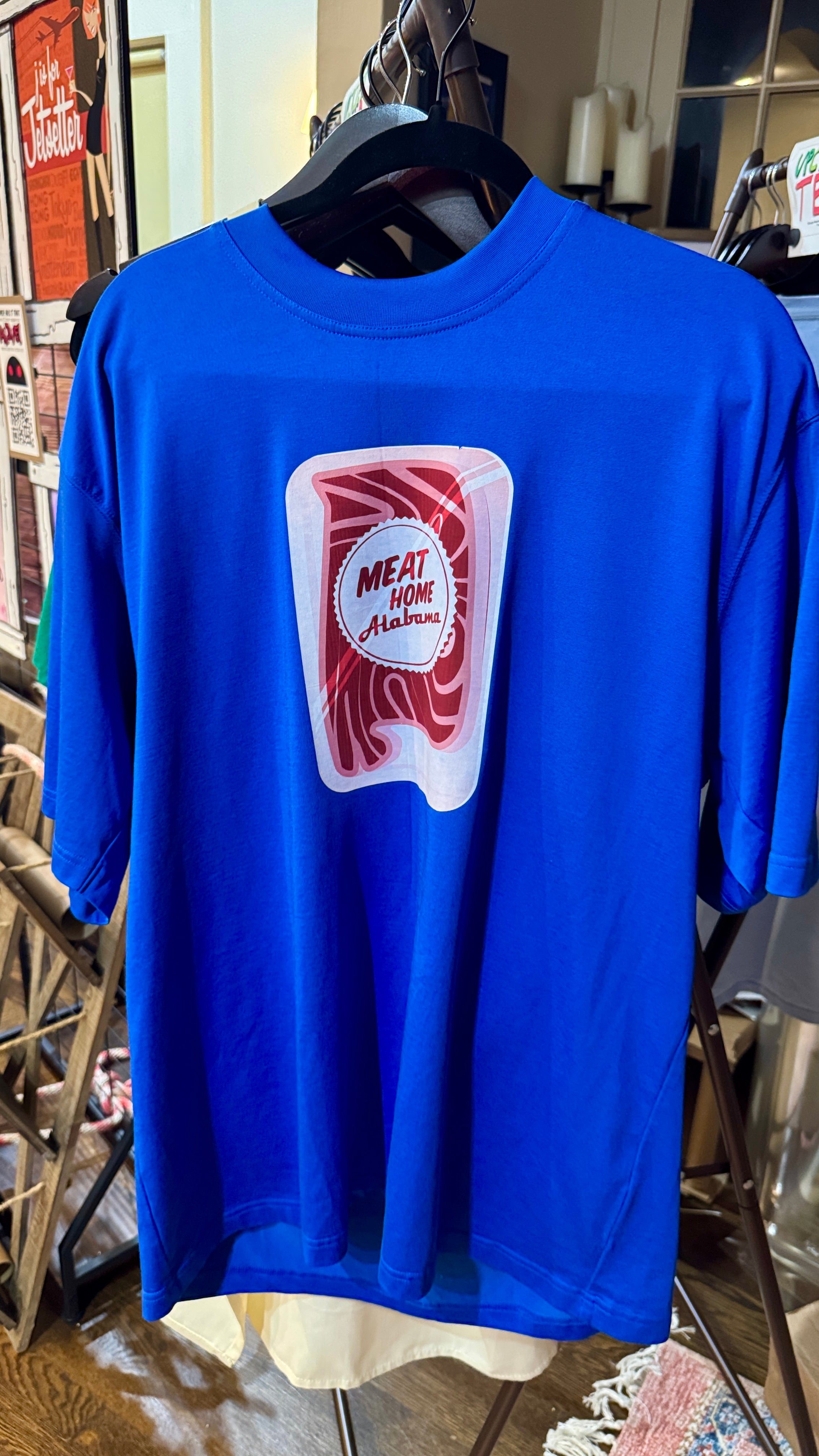 Upcycled Tee - Meat Home Alabama