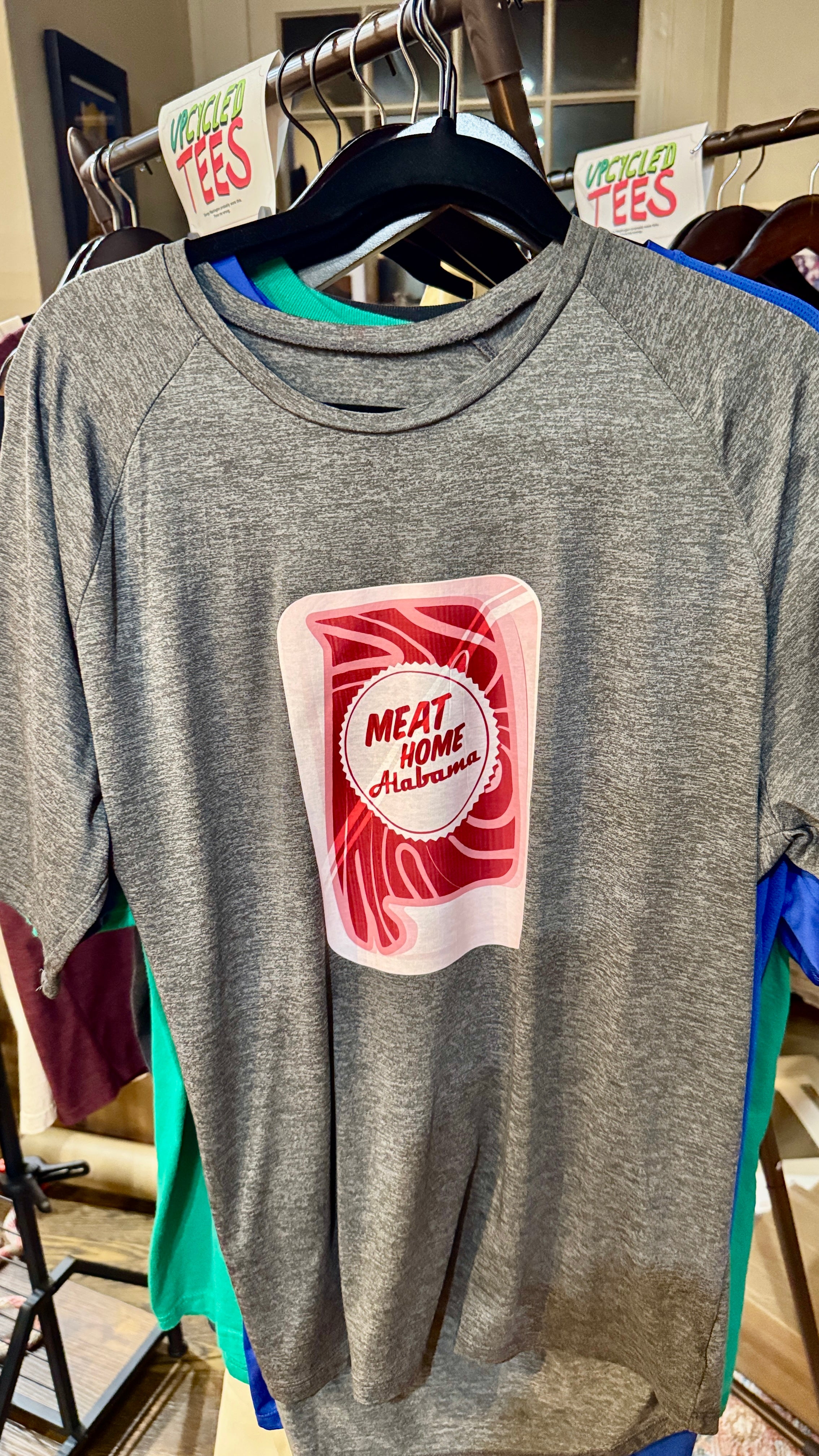Upcycled Tee - Meat Home Alabama