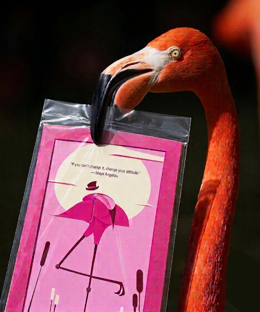 Motivational Flamingo Print 8x10ish